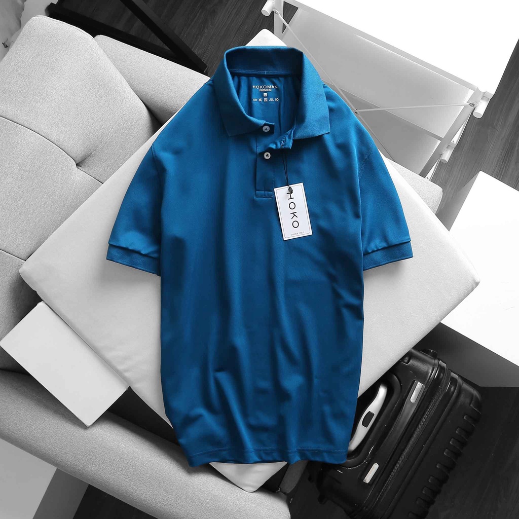 Áo thun nam áo POLO nam phối cổ bẻ XANH TRƠN, chất cotton cá sấu, mẫu mới hot trend, sang trọng đẳng cấp