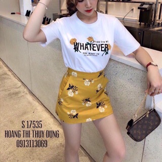 Set 2 món áo thun + váy nữ - Freeship - (ảnh thật + Video) Set áo thun kèm chân váy nữ trẻ trung phong cách
