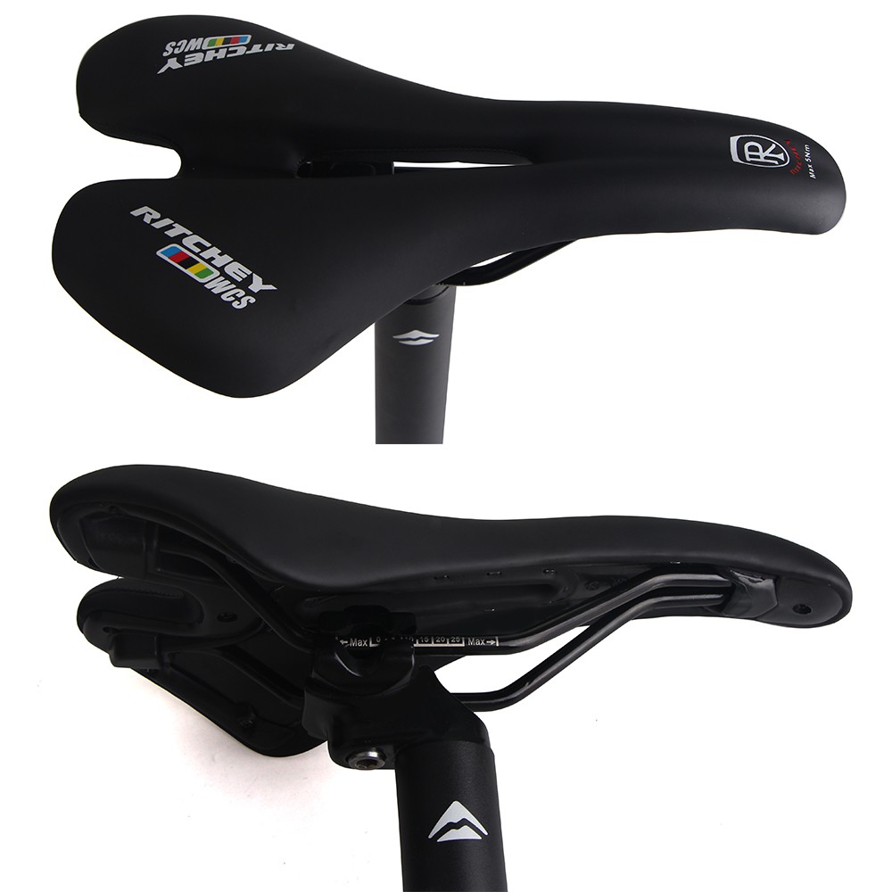 Ritchey wcs Yên Xe Đạp Bằng Da pu Thoáng Khí Có Nhãn Màu Trắng / Đen