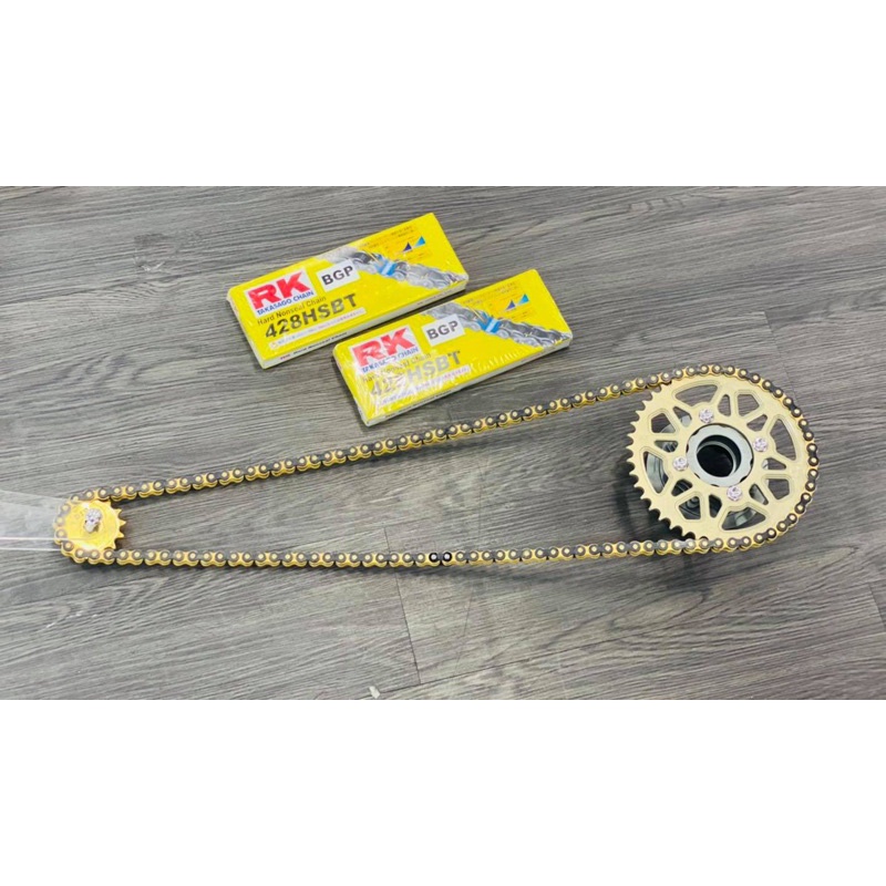 Sên Rk vàng đen 428HSBT -124L/132L