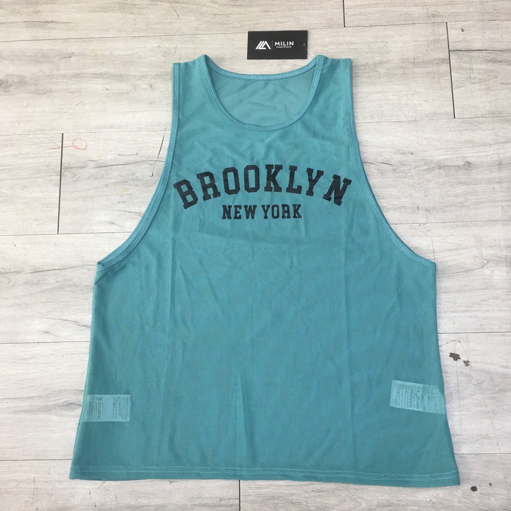 Áo tập Tanktop BROOKLYN vải thun lưới nhẹ mát