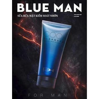 Sữa Rửa Mặt Cho Nam BLUEMAN Than Hoạt Tính - Dành Cho Da Mụn Cám, Mụn Đầu Đen 120g