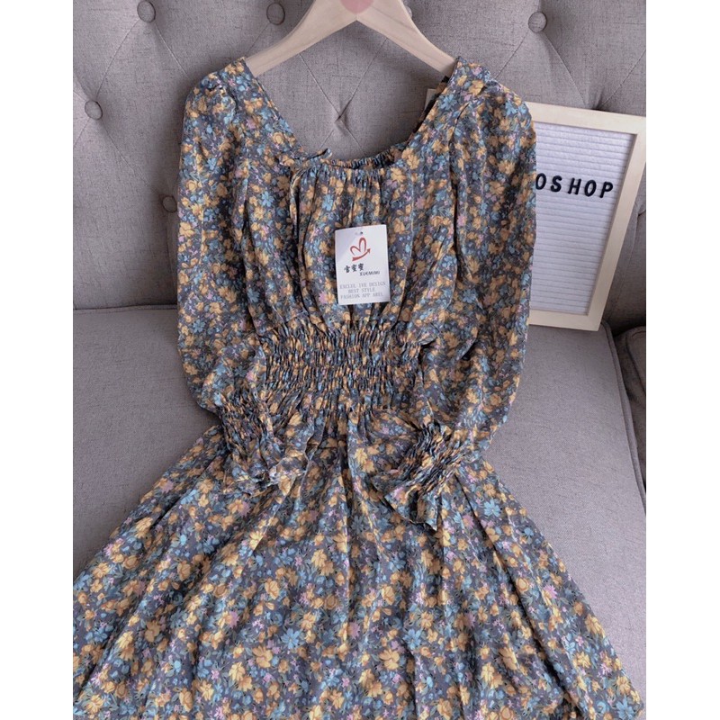 Váy hoa nhí dáng ngắn, đầm váy hoa vintage xinh xixeoshop - V14 | BigBuy360 - bigbuy360.vn