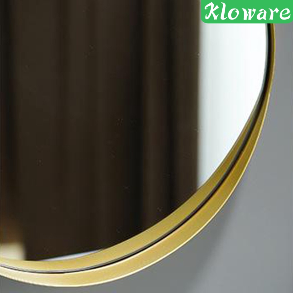[Kloware] Gương Tròn Gắn Tường Trang Điểm Trang Trí Phòng / Trang Điểm Khung Màu Vàng
