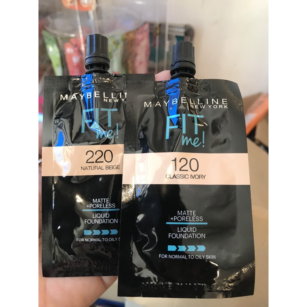 [Sample 5ml] Kem Nền Kiềm Dầu, Cho Lớp Nền Mịn Lì Tự Nhiên Maybelline Fit Me Matte Poreless Foundation