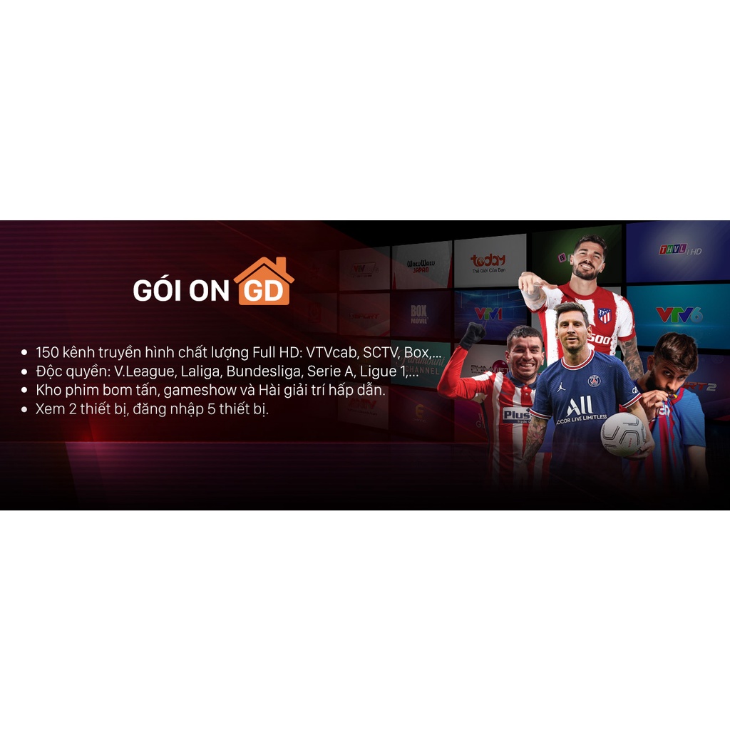 Toàn quốc  - Gói Gia đình 1 tháng VTVcab ON