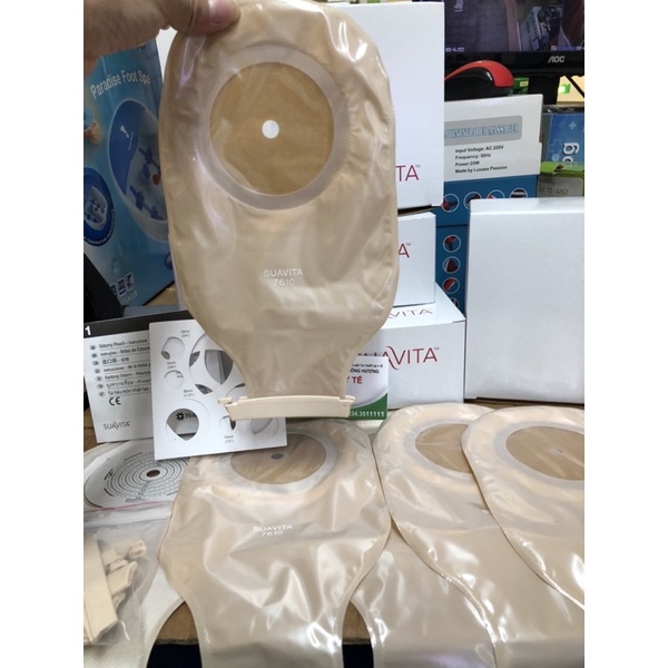 ❤️[Hộp 30C TẶNG 10 kẹp]Túi Chứa Phân Sử Dụng Kẹp 1 Mảnh Suavita 7610 TÚI HẬU MÔN NHÂN TẠO TRONG MỘT 