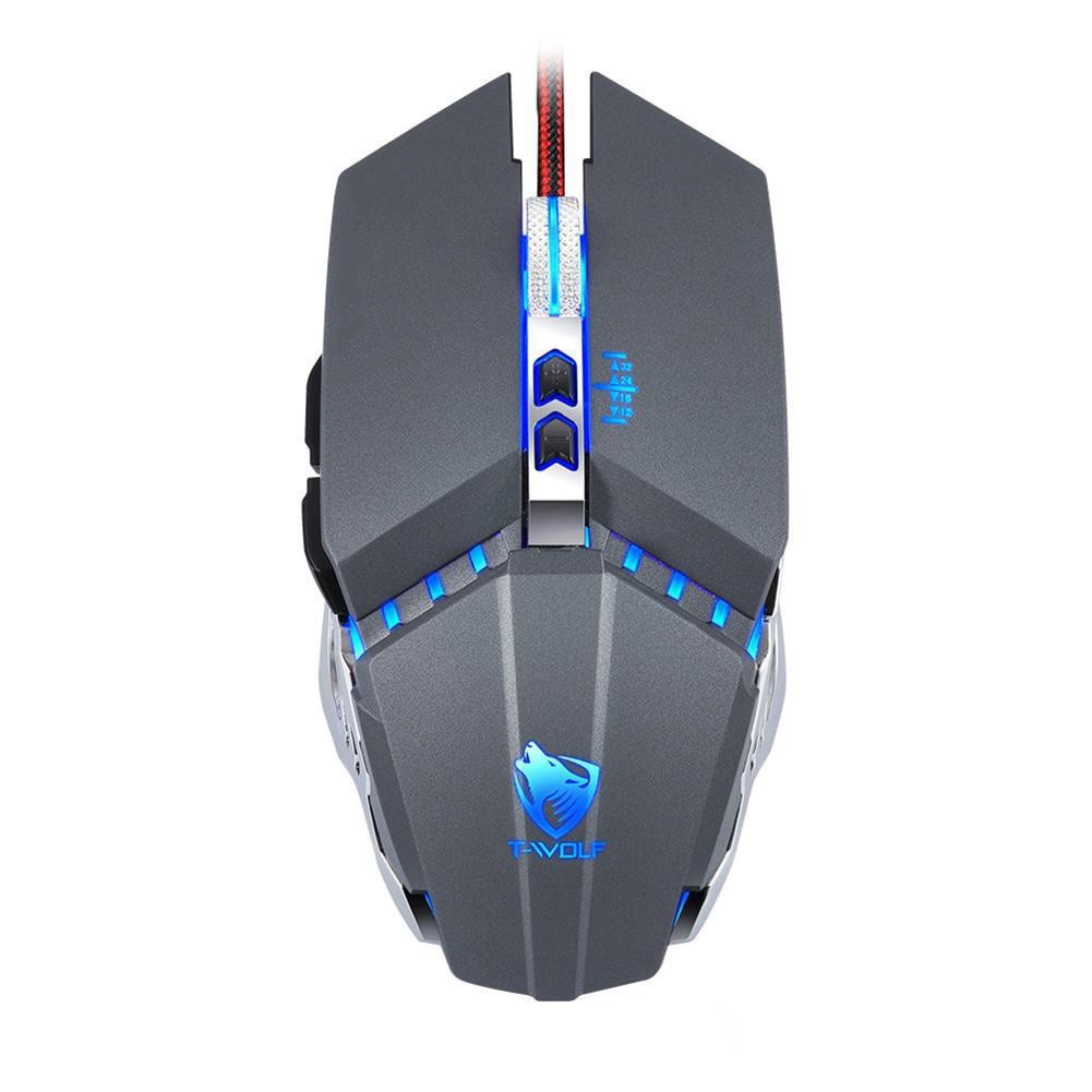 Chuột Gaming Game Thủ Có Dây T-Wolf V7- Chuột Led Máy Tính Chơi Game Có Dây