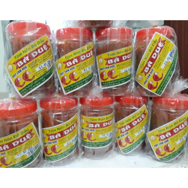 Tôm chua  bỏ đầu combo 10 hủ Bà Duệ