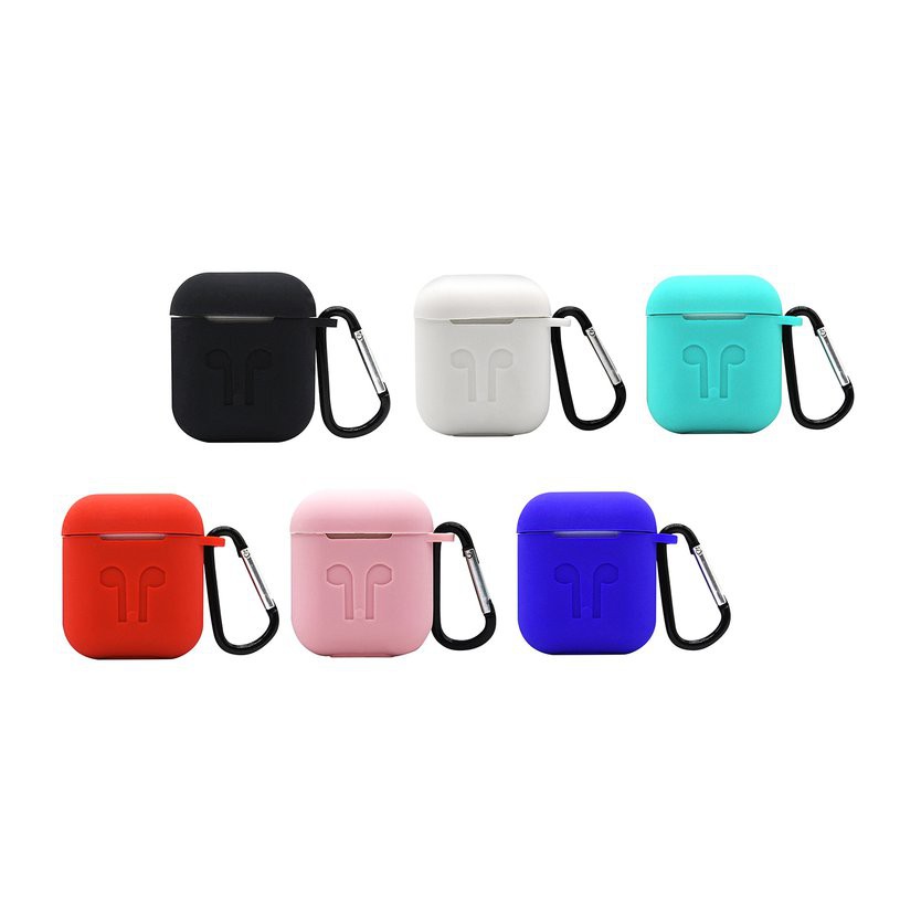 Bộ Vỏ Bảo Vệ Tai Nghe / Dây Đeo / Móc Khóa Bằng Silicon Cho Apple Airpod