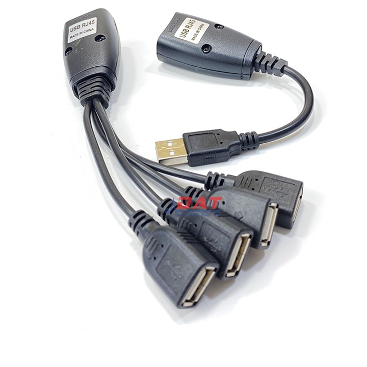 Bộ Mở Rộng Cổng USB Bằng Cổng Mạng LAN RJ45 - 1 Đầu Ra 4 Đầu Female