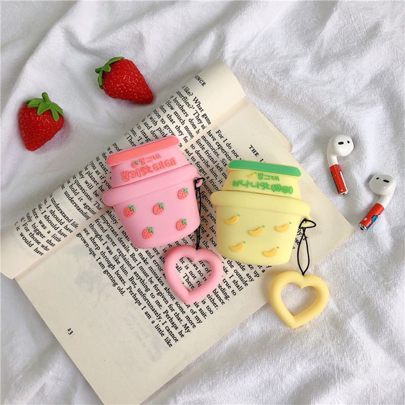 Vỏ Silicone Mềm Có Dây Đeo Bảo Vệ Hộp Sạc Tai Nghe Bluetooth Air Pods