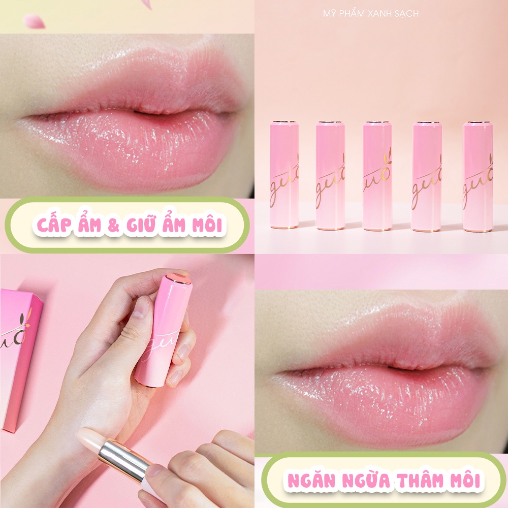 [Dưỡng môi căng hồng] Son dưỡng hồng dâu GUO - Rose Touch lip Balm 5gr