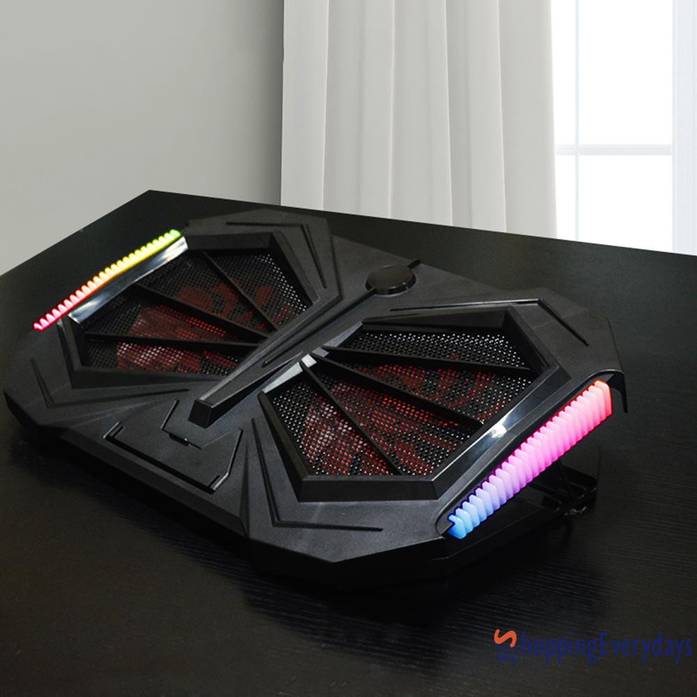 Quạt Tản Nhiệt Có Đèn Rgb Yl-017 Kèm 2 Quạt Làm Mát Cho Laptop Đứng | BigBuy360 - bigbuy360.vn