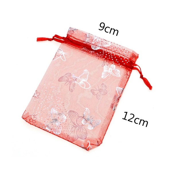 túi voan rút dây họa tiết ngôi sao to nhỏ kích cỡ 9x12cm - moon shop