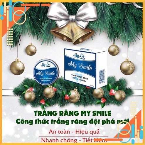 Trắng Răng than hoạt tính My Smile  [CHÍNH HÃNG][MUA 1 TẶNG 3]- 100% từ thiên nhiên, Làm trắng răng an toàn tại nhà