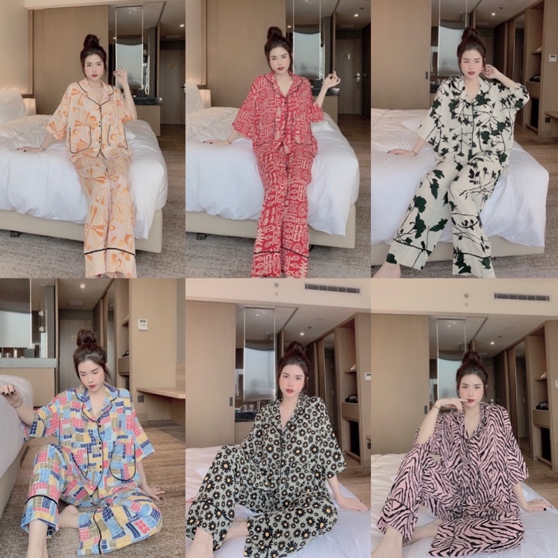 Đồ bộ Pijama - Form cánh dơi quần dài cao cấp ❤️