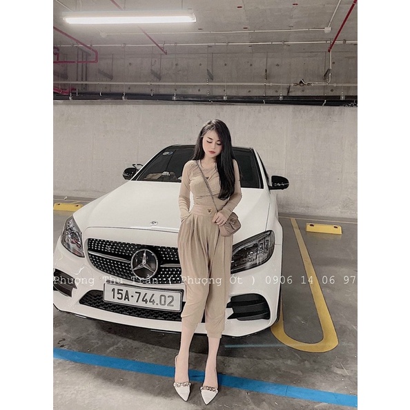 Set bộ dài tay quần bom dập ly