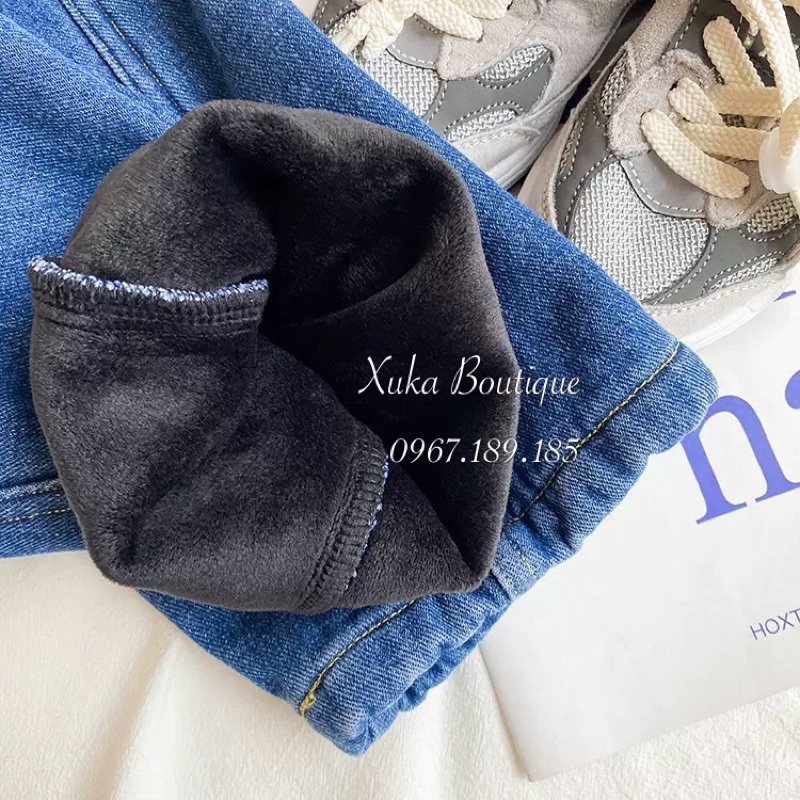 Quần Jeans Cao Cấp Bé Trai - Lót lông dày ấm Ảnh Thật]
