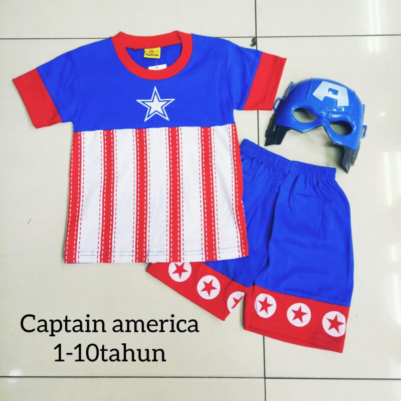 Bộ Đồ Hóa Trang Siêu Anh Hùng Captain America Cho Bé Trai