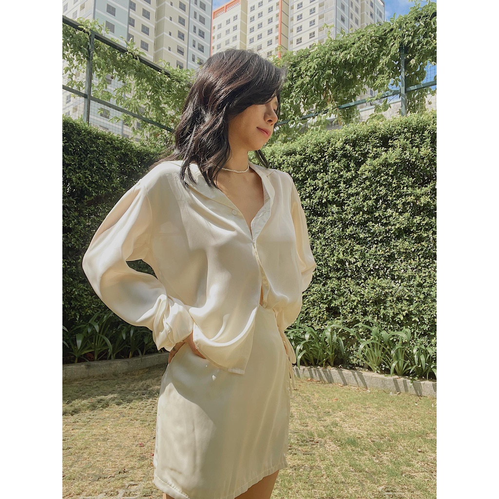 Chân váy lụa cột dây bên hông - CV24