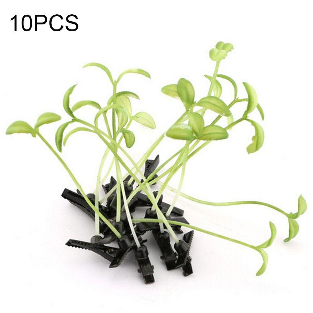 HS Set 10 Kẹp Tóc Cỏ Mini Hóa Trang Sáng Tạo
