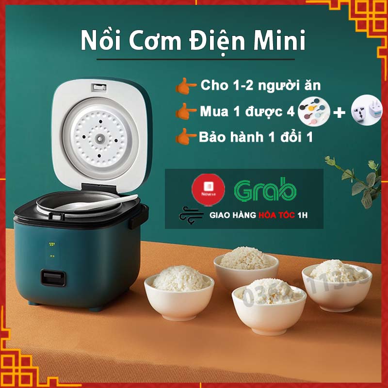 Nồi Cơm Điện Mini Đa Năng JIASHI 1,2L Hàng Nội Địa Cao Cấp (Nấu Cháo, Chưng, Hấp,...) NCD01