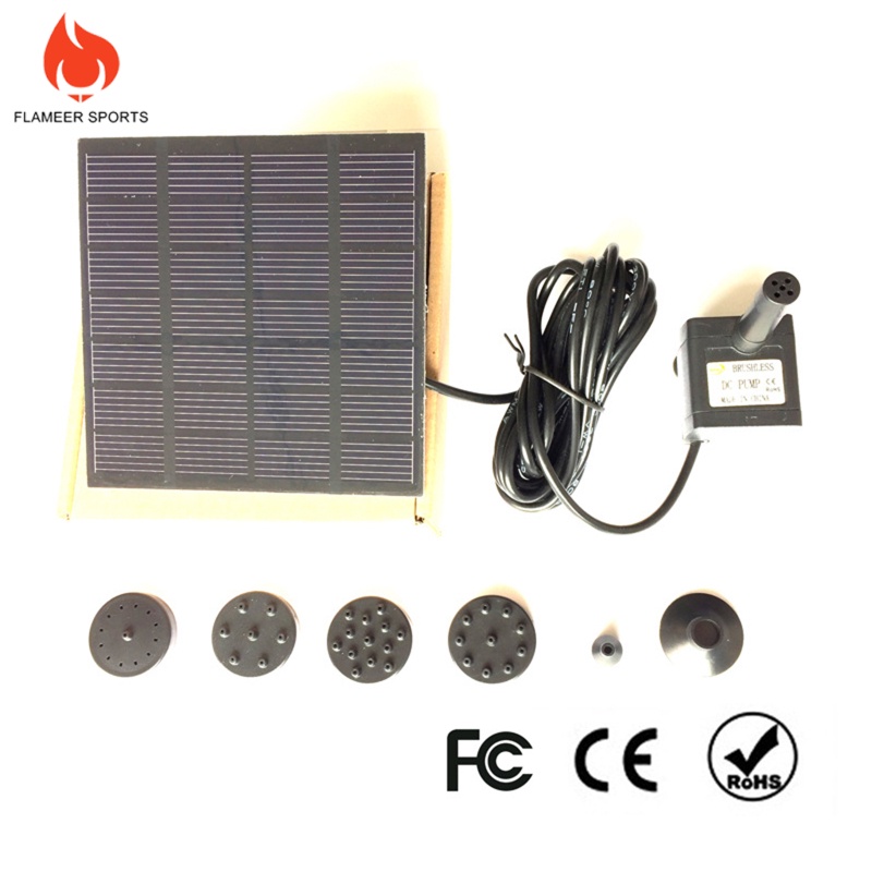 Flameer Sports  Solar Fountain with Panel Water Pump Solar Panel Kit Upgrade Solar Pump Kit