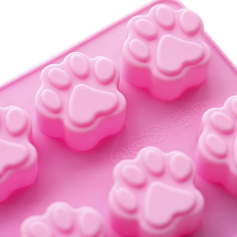 Khuôn silicon Anaeat họa tiết dấu chân thú cưng với 10 ngăn để làm bánh kẹo thủ công