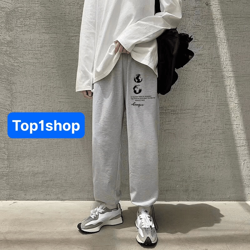 Quần ống rộng Mặt Trăng chất nỉ cao cấp có Rút chân mặc 2 kiểu