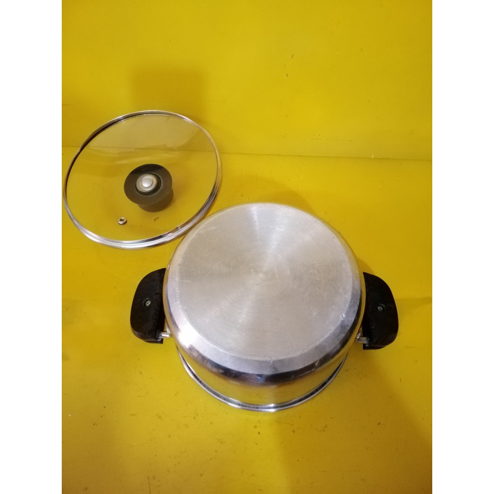 Nồi inox nội địa Nhật, size 18cm, cao 10cm (mã 655KT), Không dùng từ