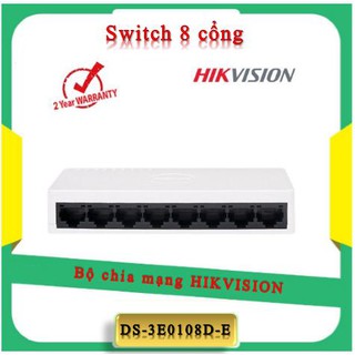 Switch 8 cổng hikvision ds-3e0108d-e_ bộ chia cổng mạng chính hãng