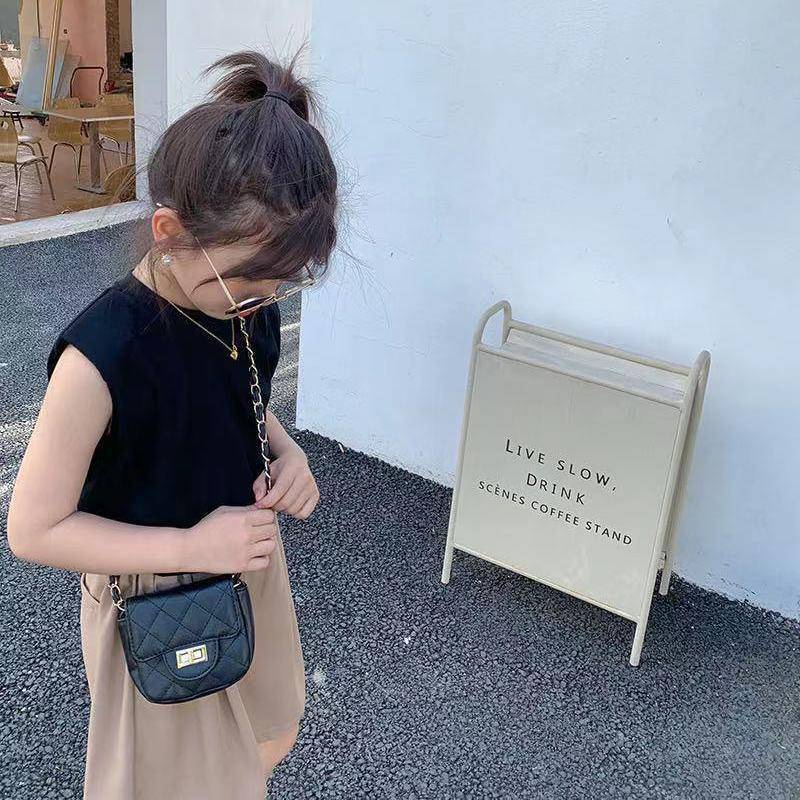 Set Đồ Thể Thao Hai Món Áo Sát Nách Dáng Rộng Phong Cách Hàn Quốc Thời Trang Mùa Hè Cho Bé Gái