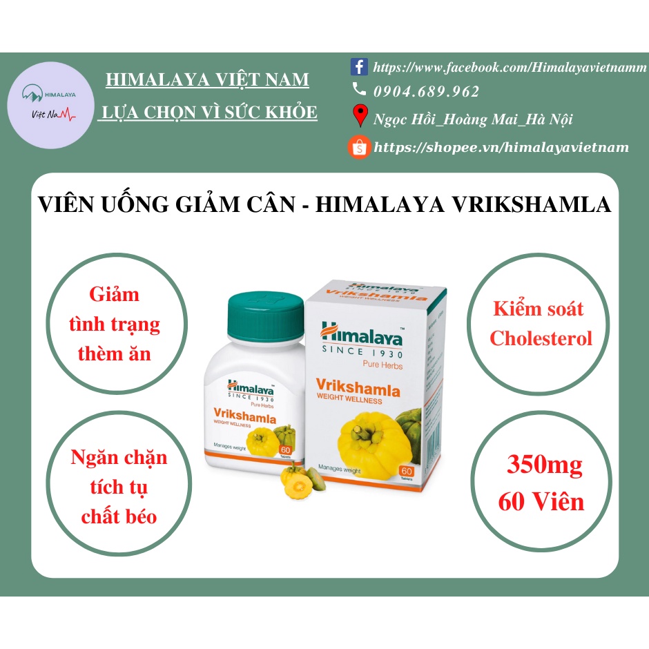 VIÊN UỐNG HỖ TRỢ GIẢM CÂN - HIMALAYA VRIKSHAMLA