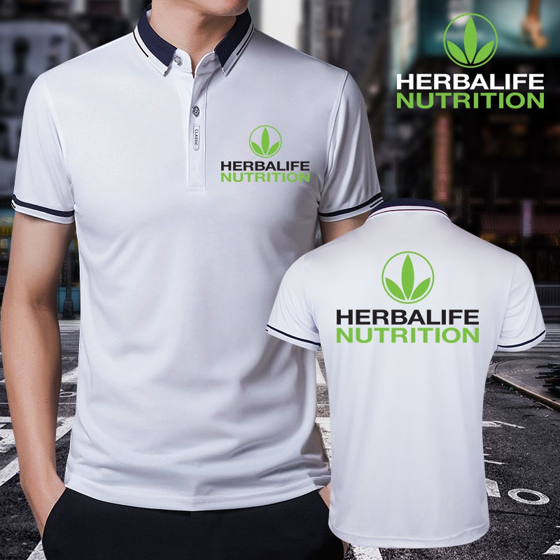 HERBALIFE Áo Thun Cổ Bẻ Màu Trơn Thời Trang Mùa Hè Cho Nam Và Nữ