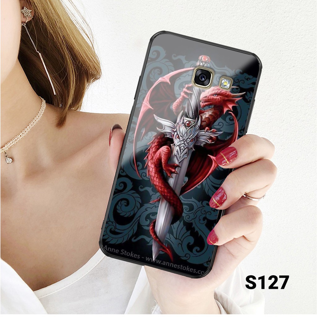 Ốp lưng kính cường lực Samsung Galaxy J7 Prime in hình rồng phượng cực chất CHẤT LƯỢNG _ UY TÍN _ NIỀM TIN