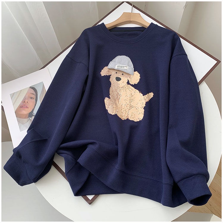 Áo sweater Cổ Tròn In Họa Tiết Xinh Xắn Theo Phong Cách Mùa Thu Dành Cho Nữ