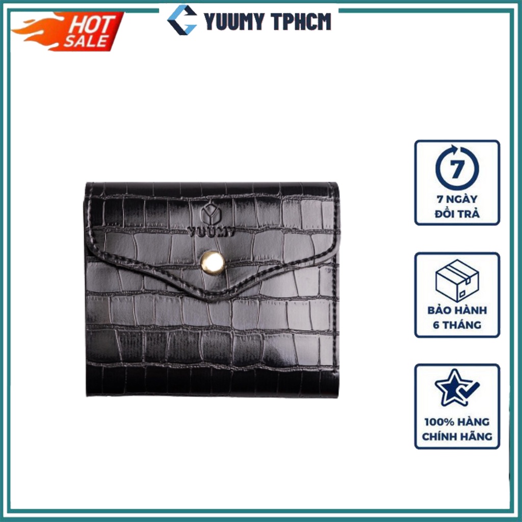 Ví Cầm Tay Nữ YV77 Chất Liệu Vân Da Cá Sấu Da Mềm Thiết Kế Nhỏ Gọn, Nắp Gập Xinh Xắn Sang Trọng Cho Người Dùng