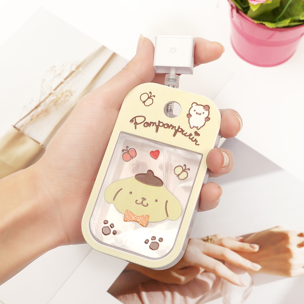 Chai xịt đựng cồn khử trùng / nước hoa / tinh dầu in họa tiết hoạt hình màu trong suốt 450ml