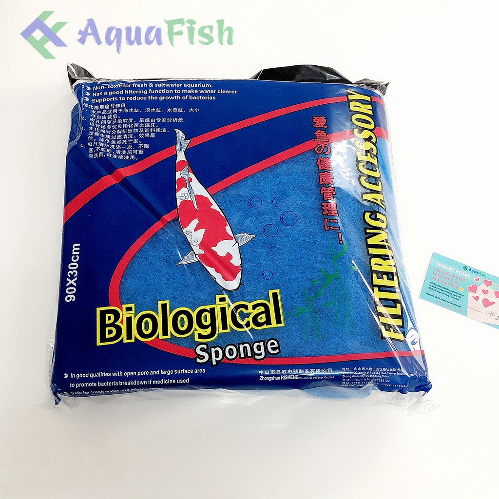 Xốp Xanh Lọc Nước Bể Cá Kích Thước 90x30x1cm (vật liệu lọc nước bể cá cao cấp)