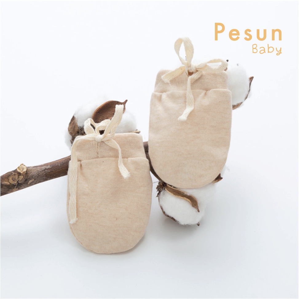 Bao Tay Dây Rút Cho Bé 100% cotton Hữu Cơ Tự Nhiên
