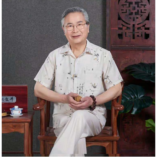 Bộ quần áo đũi trung niên cho ông, cho bố / Bộ đồ chất đũi cho bố trung niên