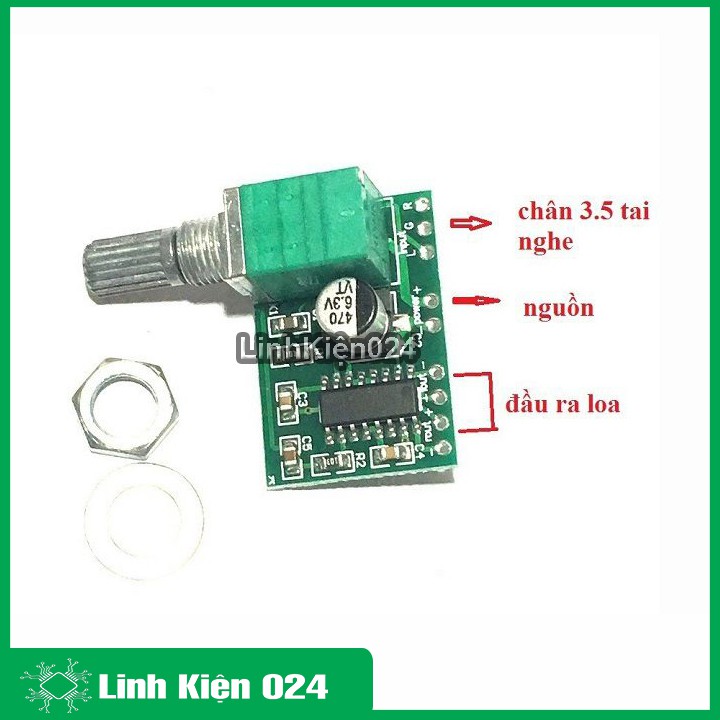 Mạch khuếch đại âm thanh PAM8403 2X3W 5V Có Volume