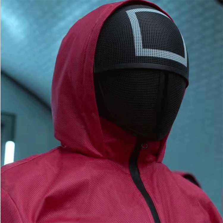 Mặt nạ in hình ký hiệu tam giác/hình vuông/hình tròn trong phim trò chơi con mực đạo cụ hóa trang vui nhộn