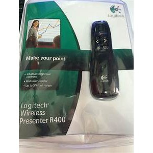 Bút Trình Chiếu -Bút Chỉ Laser Logiteche R400 tặng kèm túi đựng bút