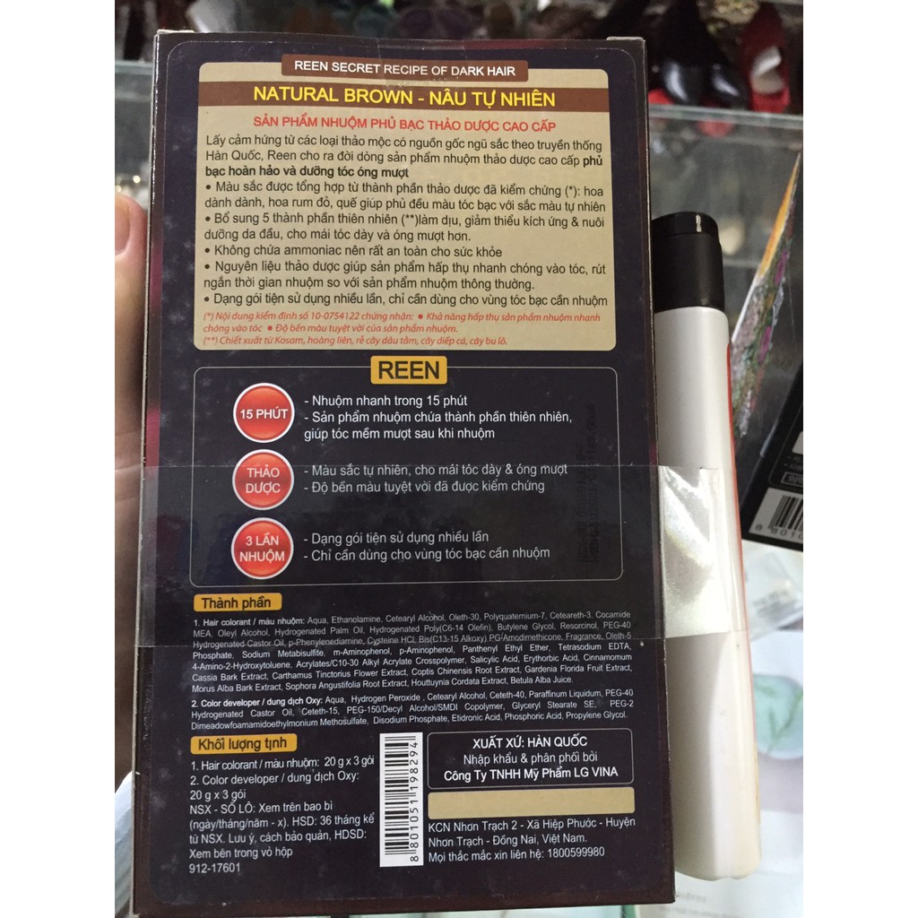 Thuốc Nhuộm Tóc Phủ Bạc Reen hình hoa văn chính hãng | BigBuy360 - bigbuy360.vn