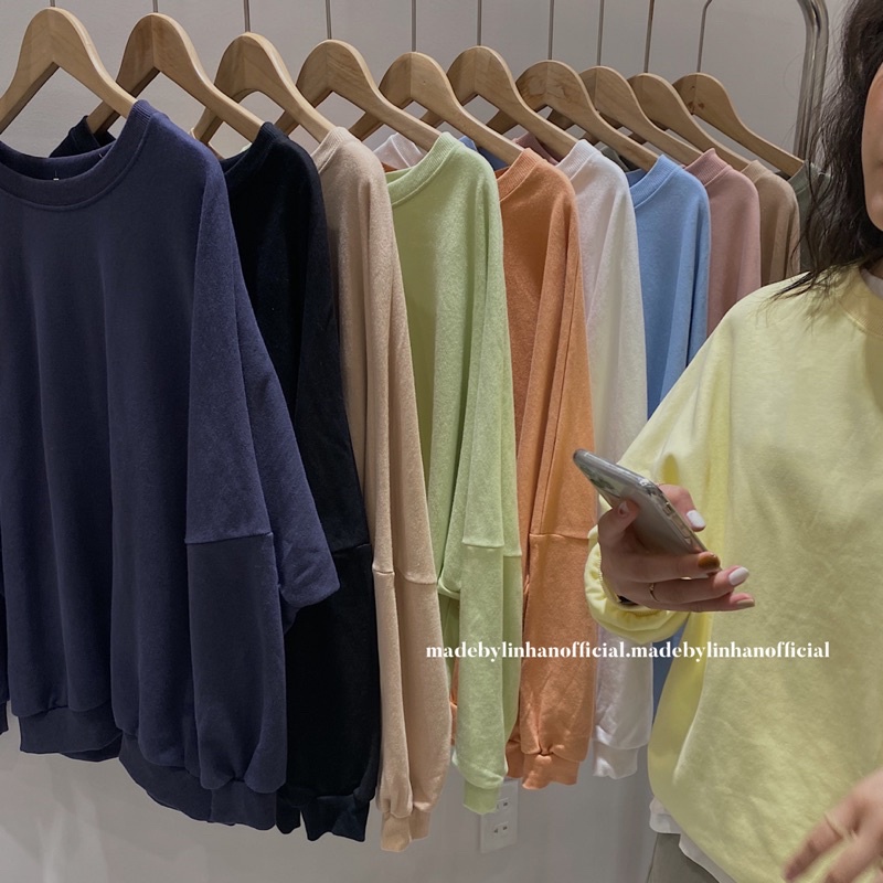 Áo sweater cổ tròn trơn (byMarco) | BigBuy360 - bigbuy360.vn