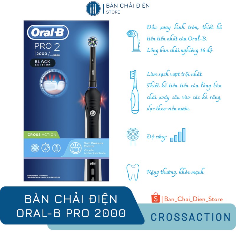 Bàn chải đánh răng điện Oral-B Pro 2000