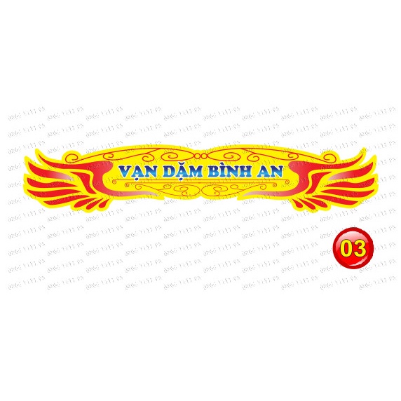 Tem vạn dặm bình an Thái trang trí xe tải