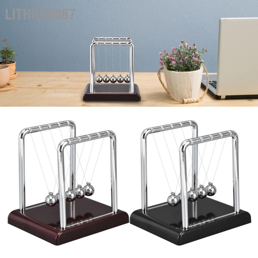 Con lắc Newton để bàn bằng thép kim loại dành cho trang trí nhà cửa - Trò chơi Vật lý Khoa học - Lithium067